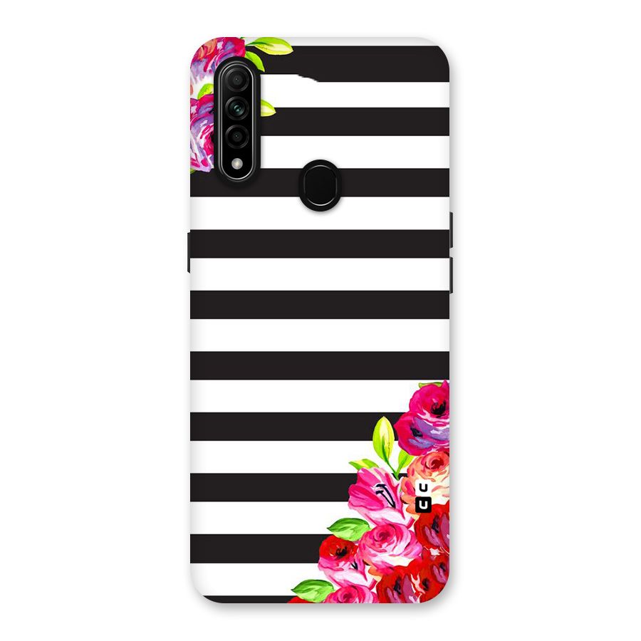 Floral Stripes Back Case for Oppo A31