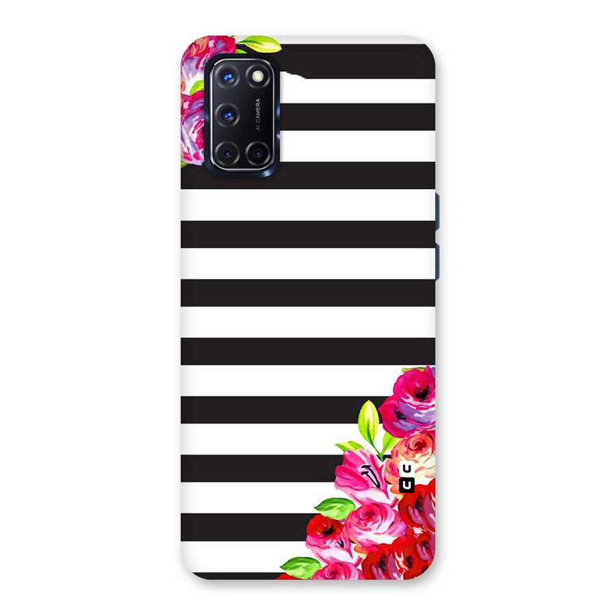 Floral Stripes Back Case for Oppo A52
