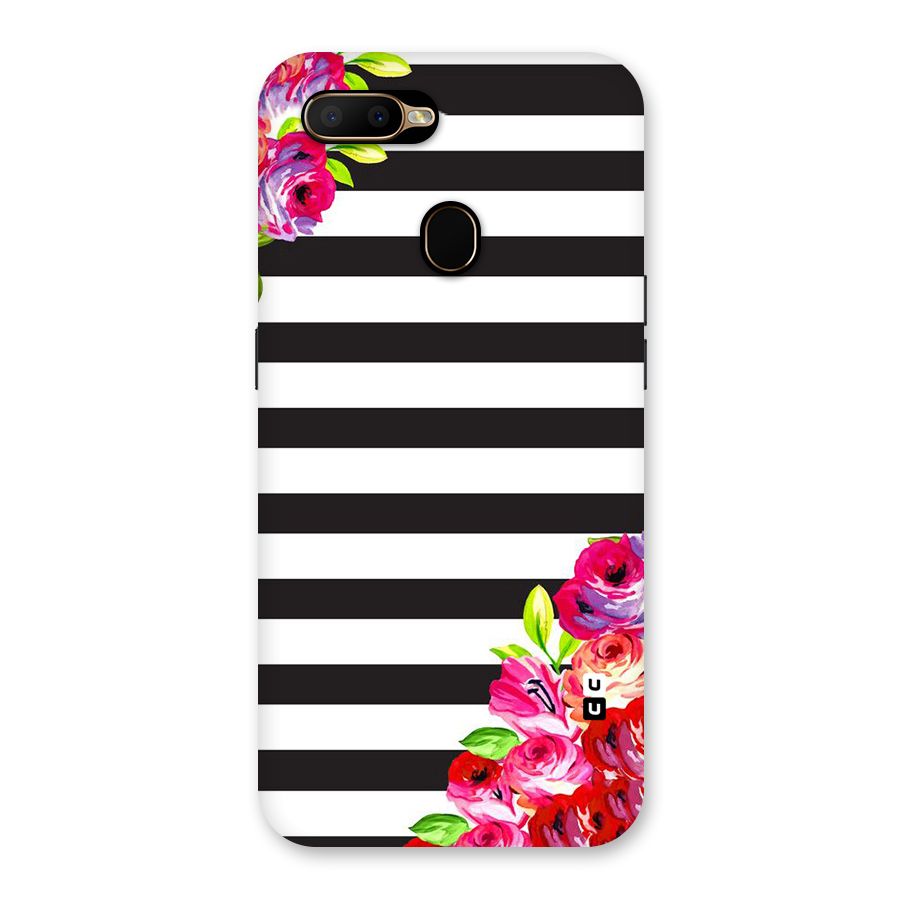 Floral Stripes Back Case for Oppo A5s