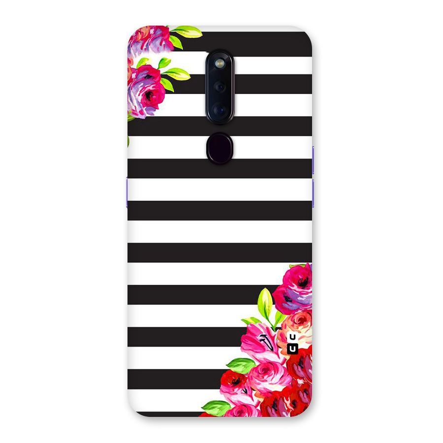 Floral Stripes Back Case for Oppo F11 Pro