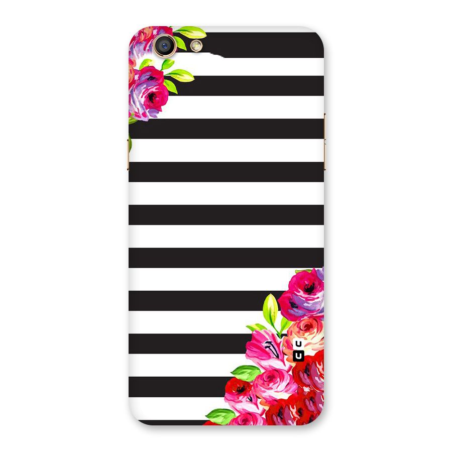 Floral Stripes Back Case for Oppo F3
