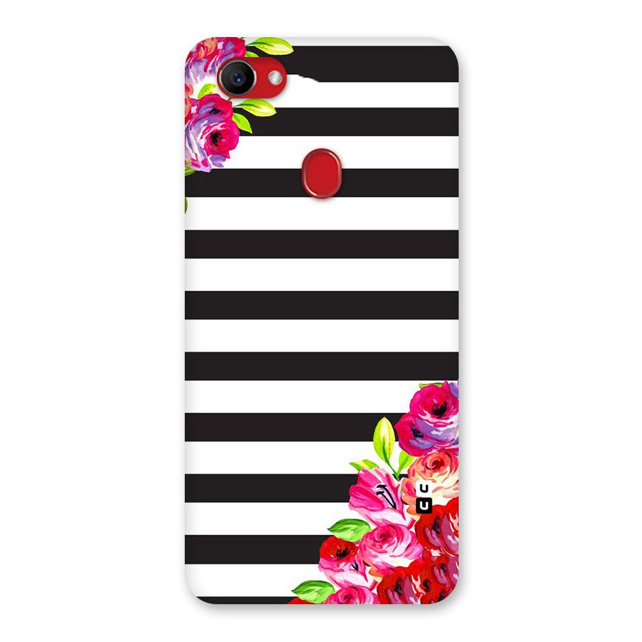 Floral Stripes Back Case for Oppo F7