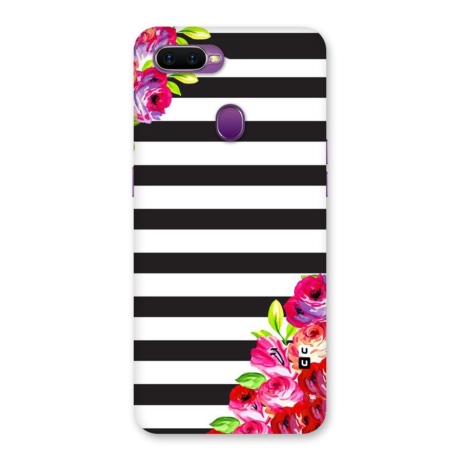 Floral Stripes Back Case for Oppo F9