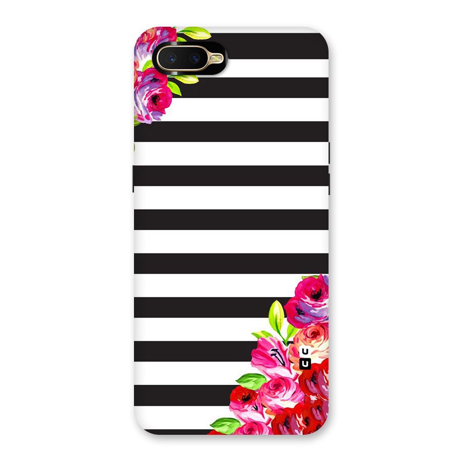 Floral Stripes Back Case for Oppo K1