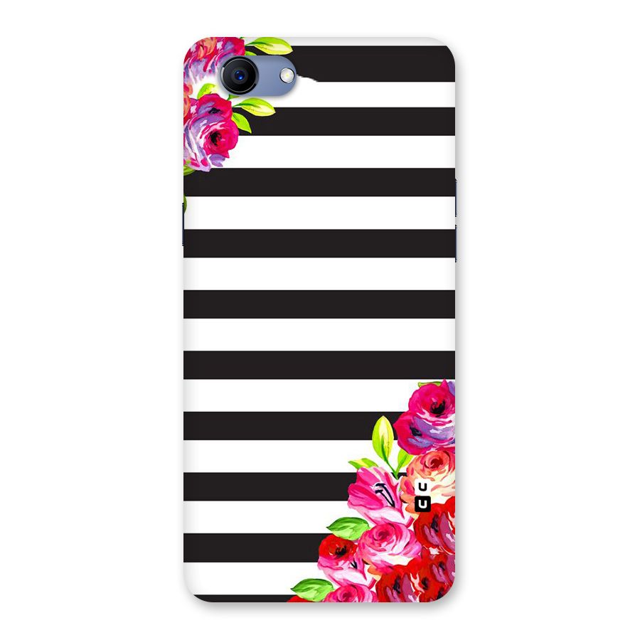 Floral Stripes Back Case for Oppo Realme 1