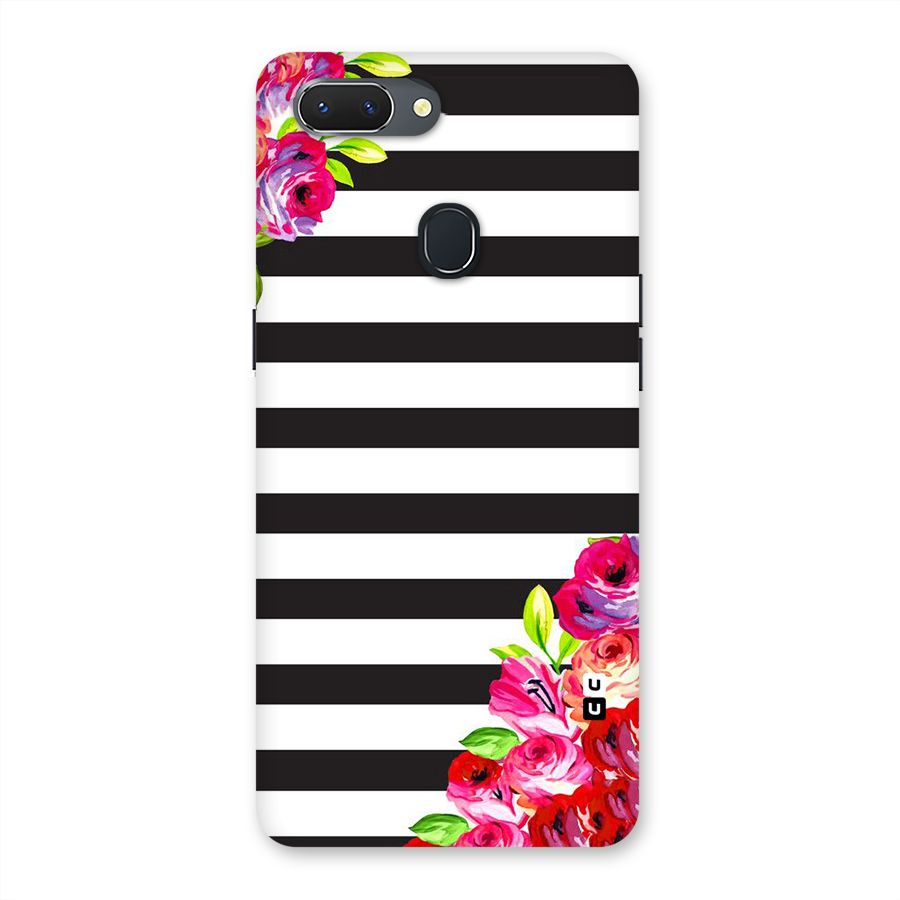 Floral Stripes Back Case for Oppo Realme 2