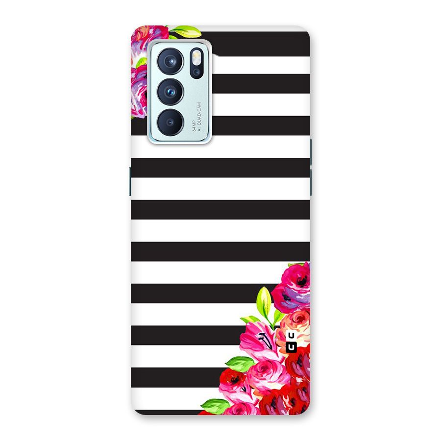 Floral Stripes Back Case for Oppo Reno6 Pro 5G