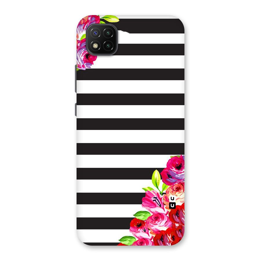 Floral Stripes Back Case for Poco C3
