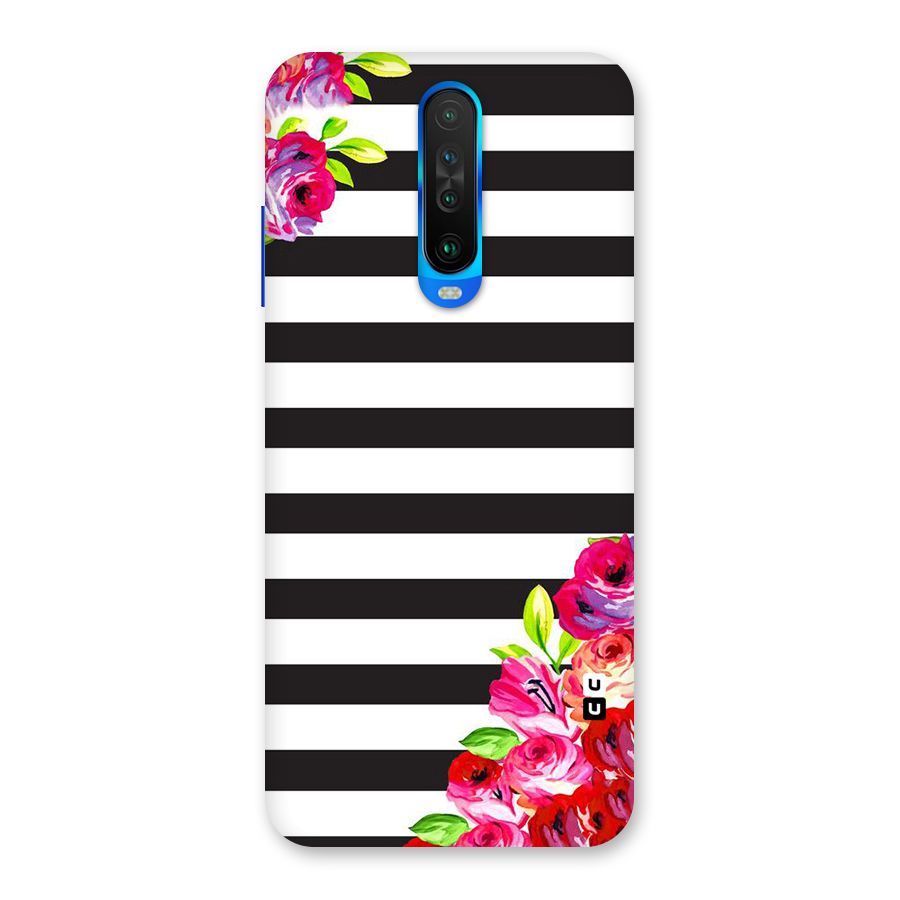 Floral Stripes Back Case for Poco X2