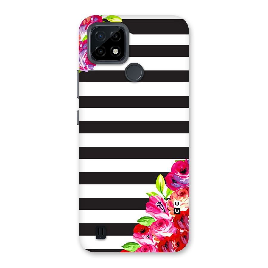 Floral Stripes Back Case for Realme C21