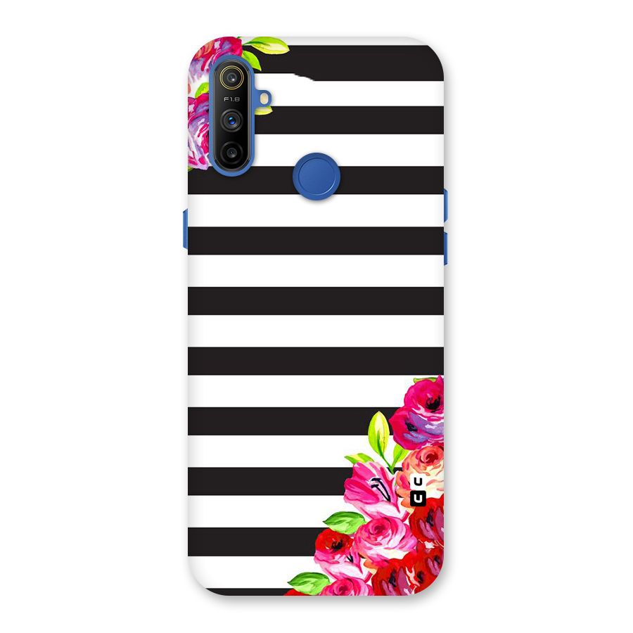 Floral Stripes Back Case for Realme Narzo 10A