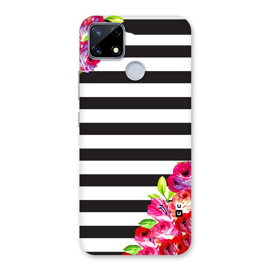 Floral Stripes Back Case for Realme Narzo 20