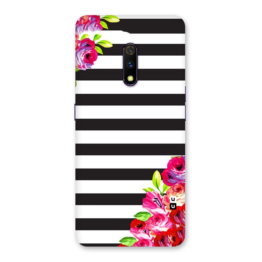 Floral Stripes Back Case for Realme X