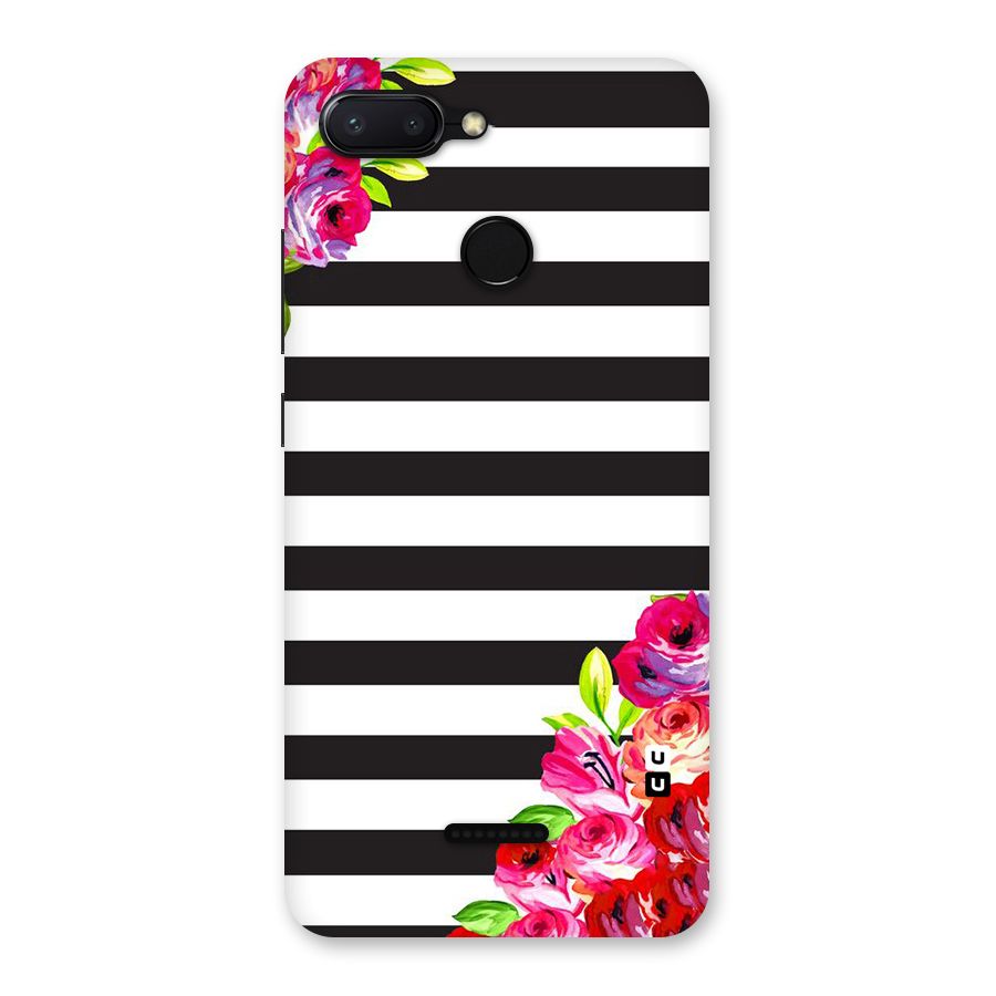 Floral Stripes Back Case for Redmi 6
