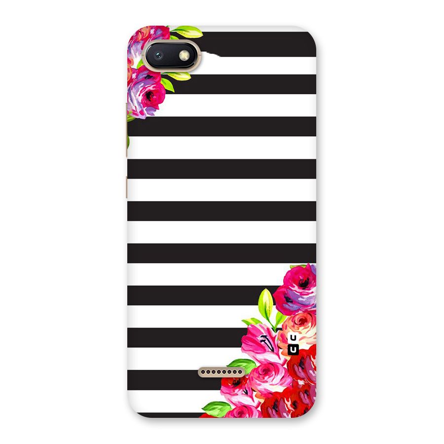 Floral Stripes Back Case for Redmi 6A