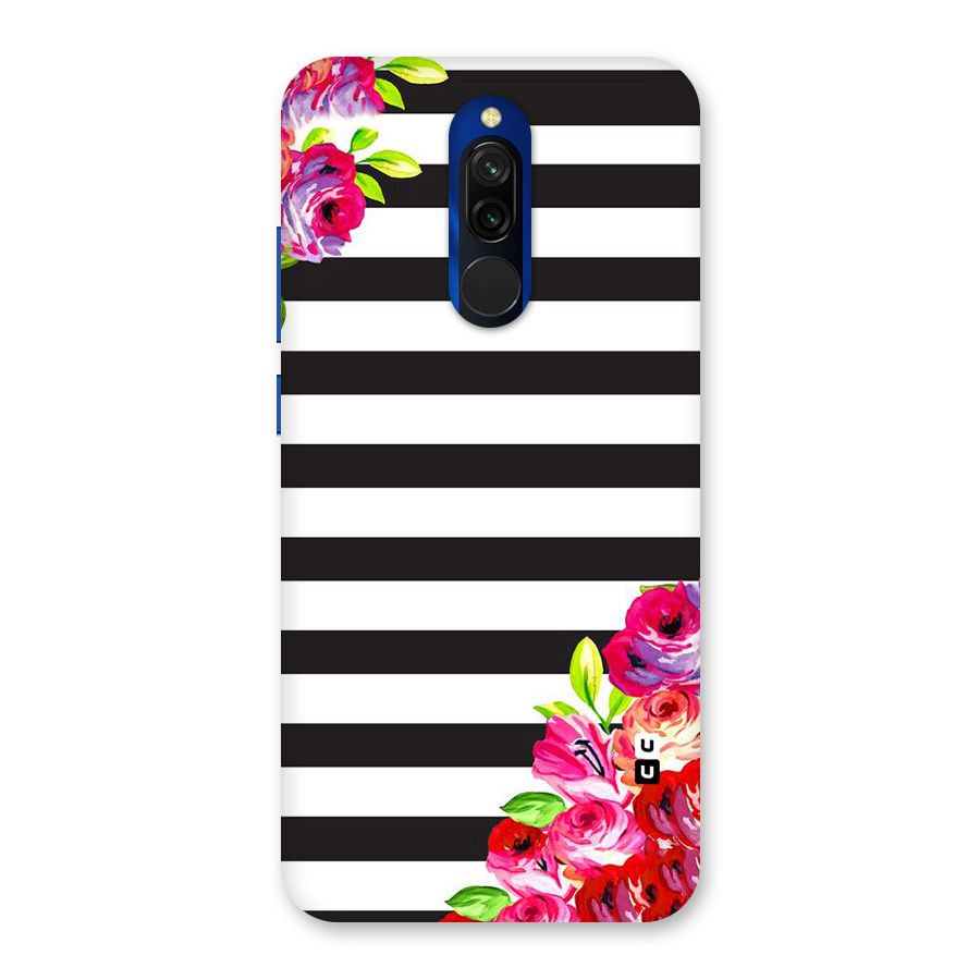 Floral Stripes Back Case for Redmi 8