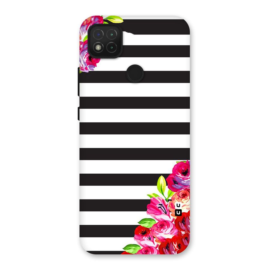 Floral Stripes Back Case for Redmi 9
