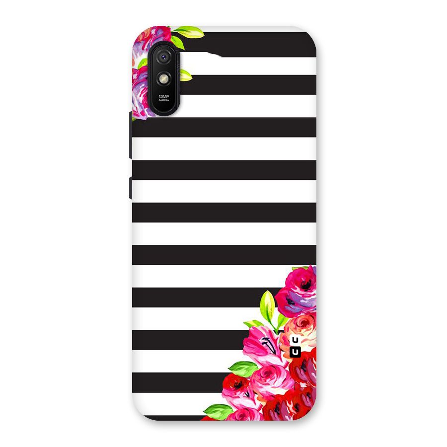 Floral Stripes Back Case for Redmi 9A