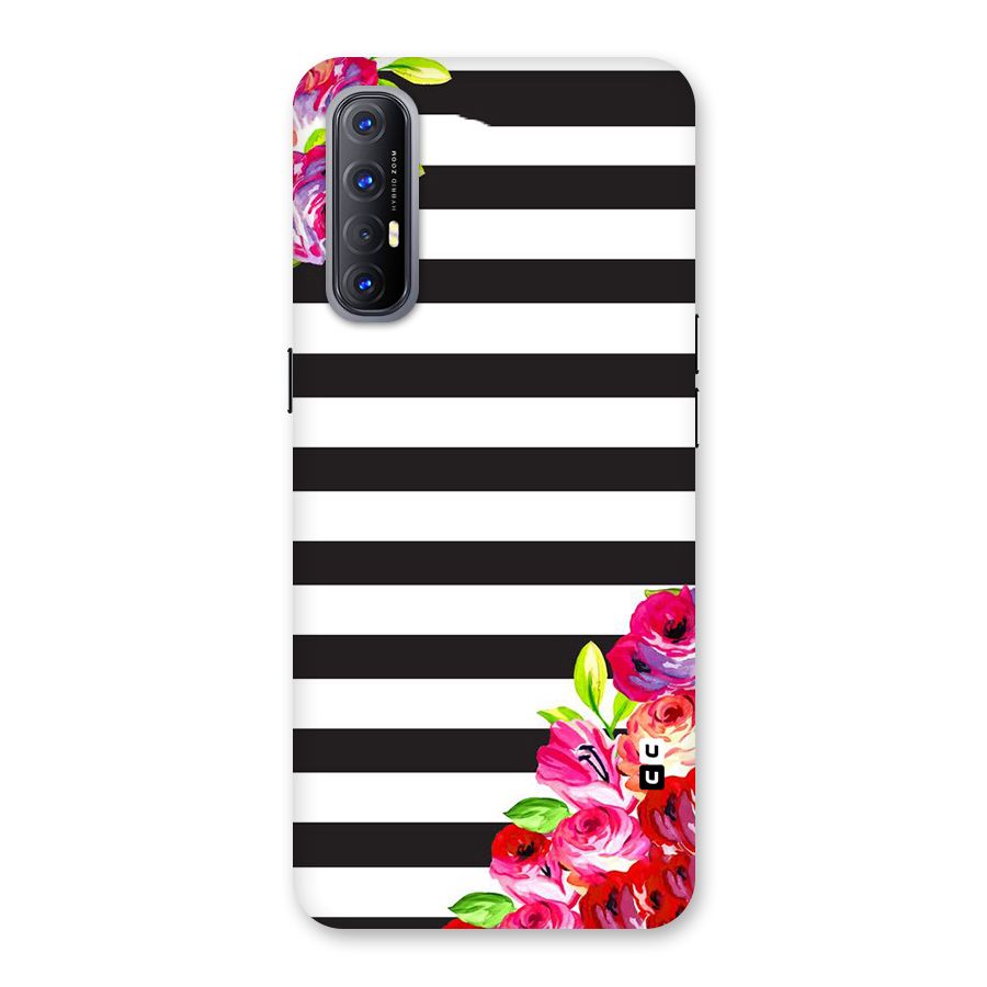 Floral Stripes Back Case for Reno3 Pro