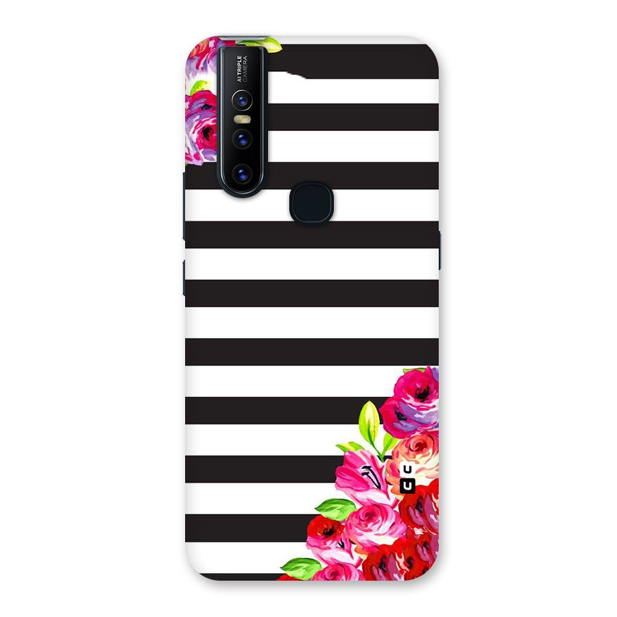 Floral Stripes Back Case for Vivo V15
