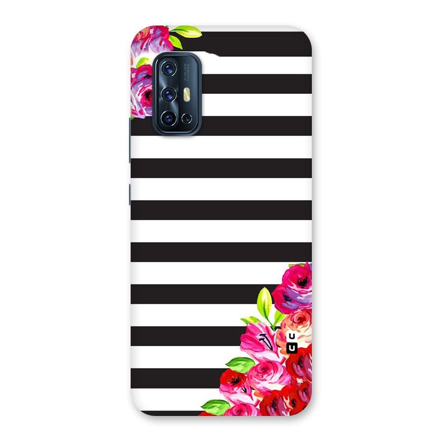 Floral Stripes Back Case for Vivo V17
