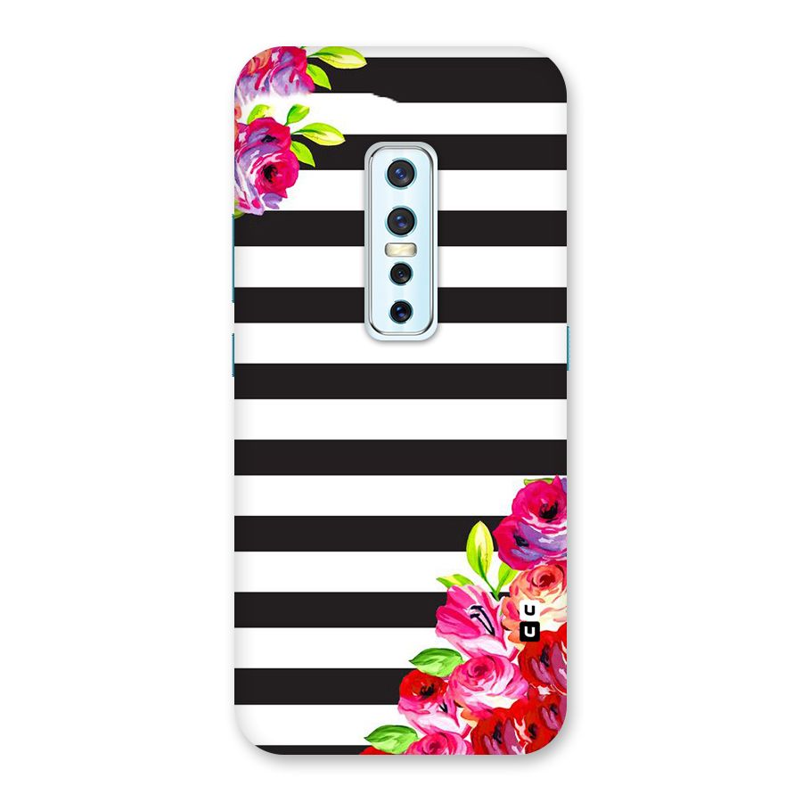 Floral Stripes Back Case for Vivo V17 Pro