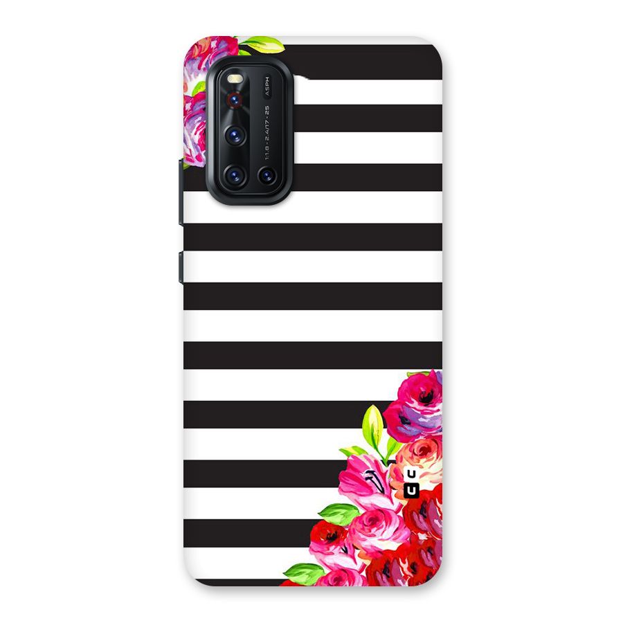 Floral Stripes Back Case for Vivo V19