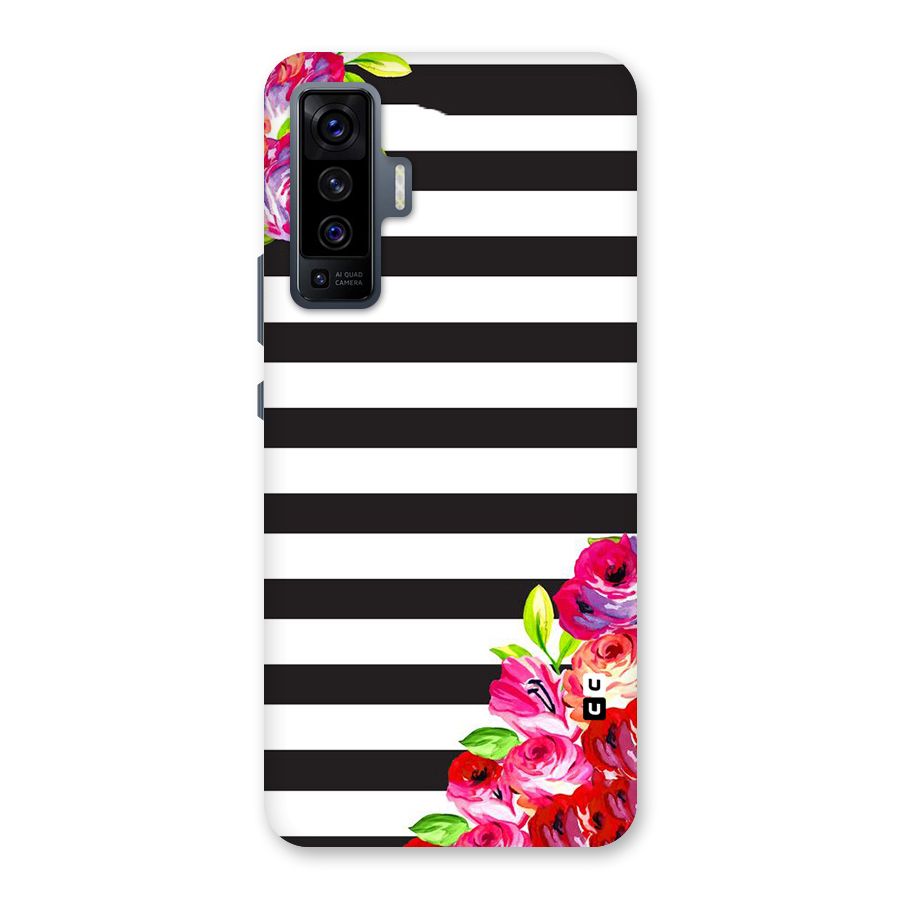 Floral Stripes Back Case for Vivo X50