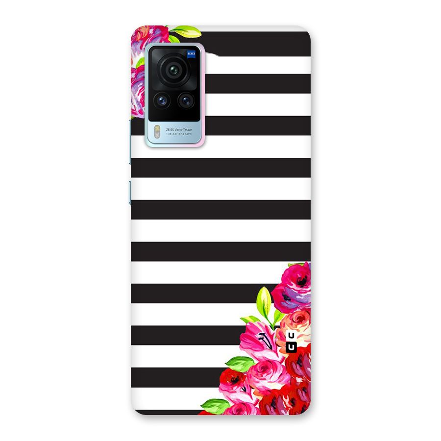 Floral Stripes Back Case for Vivo X60 Pro