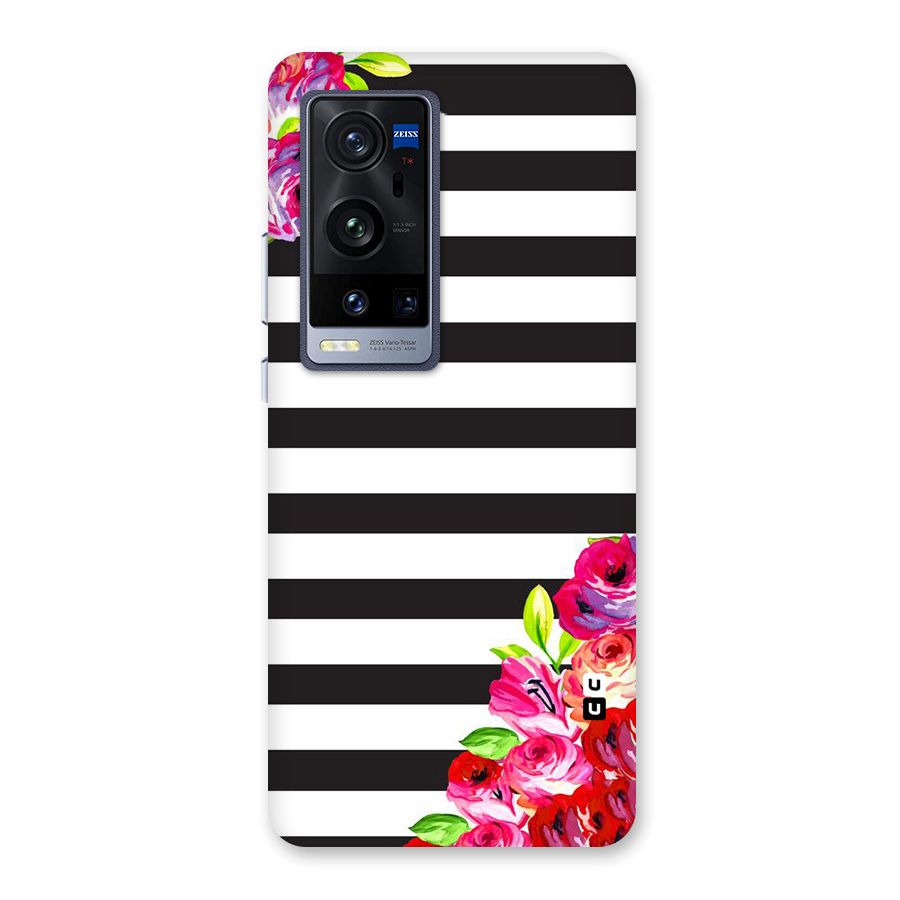 Floral Stripes Back Case for Vivo X60 Pro Plus