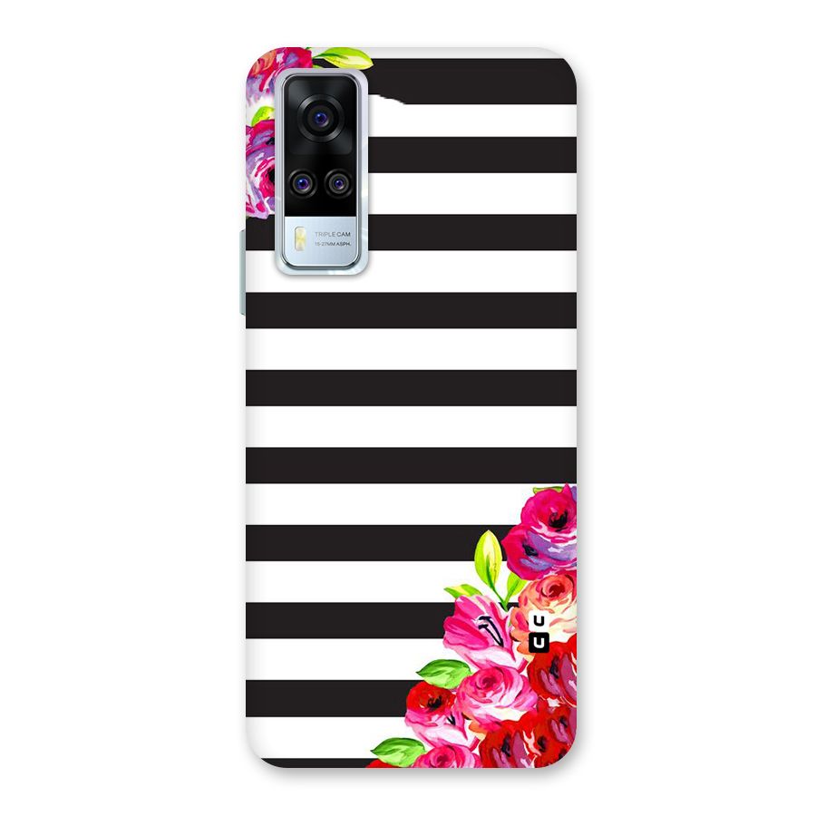 Floral Stripes Back Case for Vivo Y31