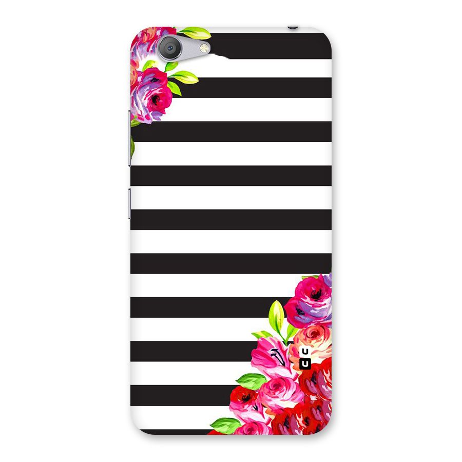 Floral Stripes Back Case for Vivo Y53