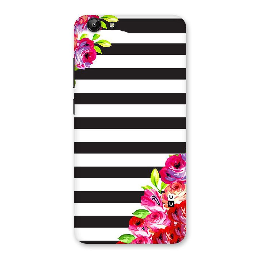 Floral Stripes Back Case for Vivo Y69