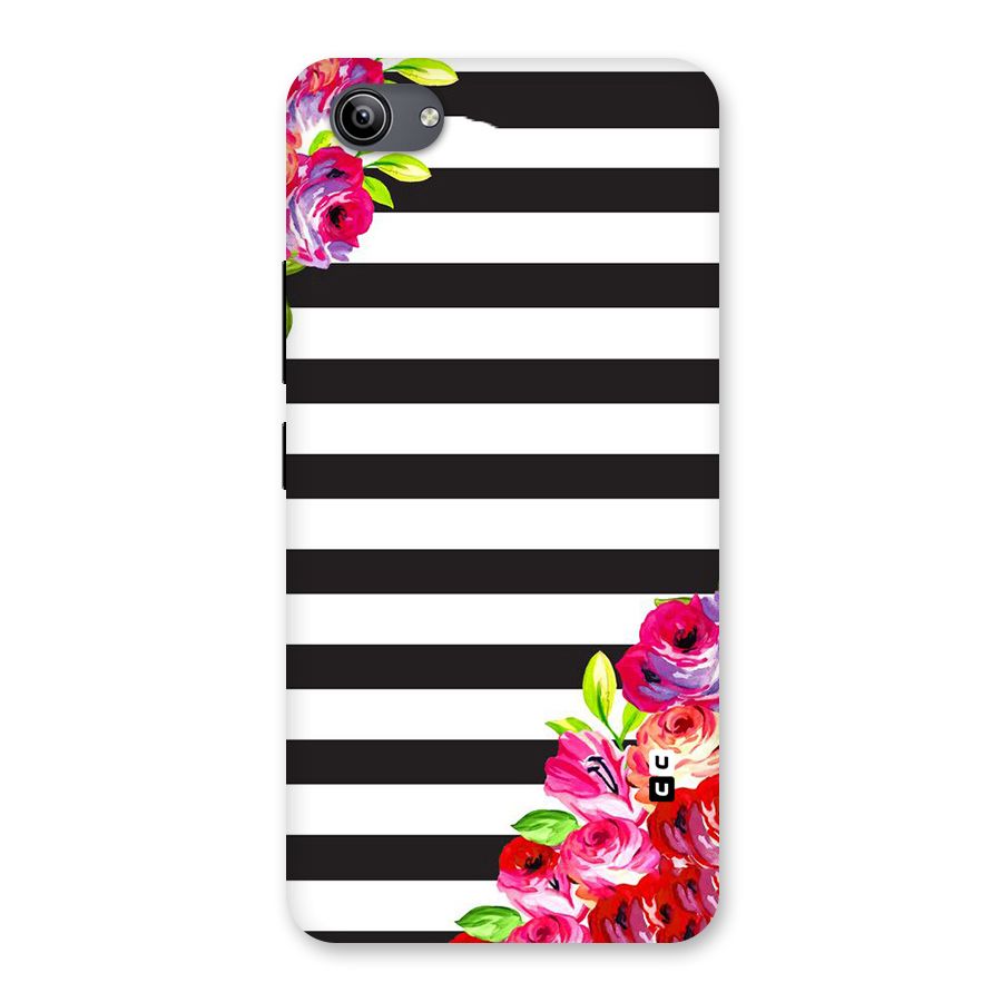 Floral Stripes Back Case for Vivo Y81i