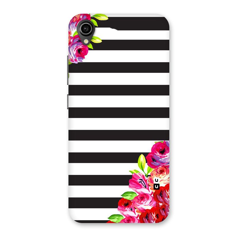 Floral Stripes Back Case for Vivo Y90