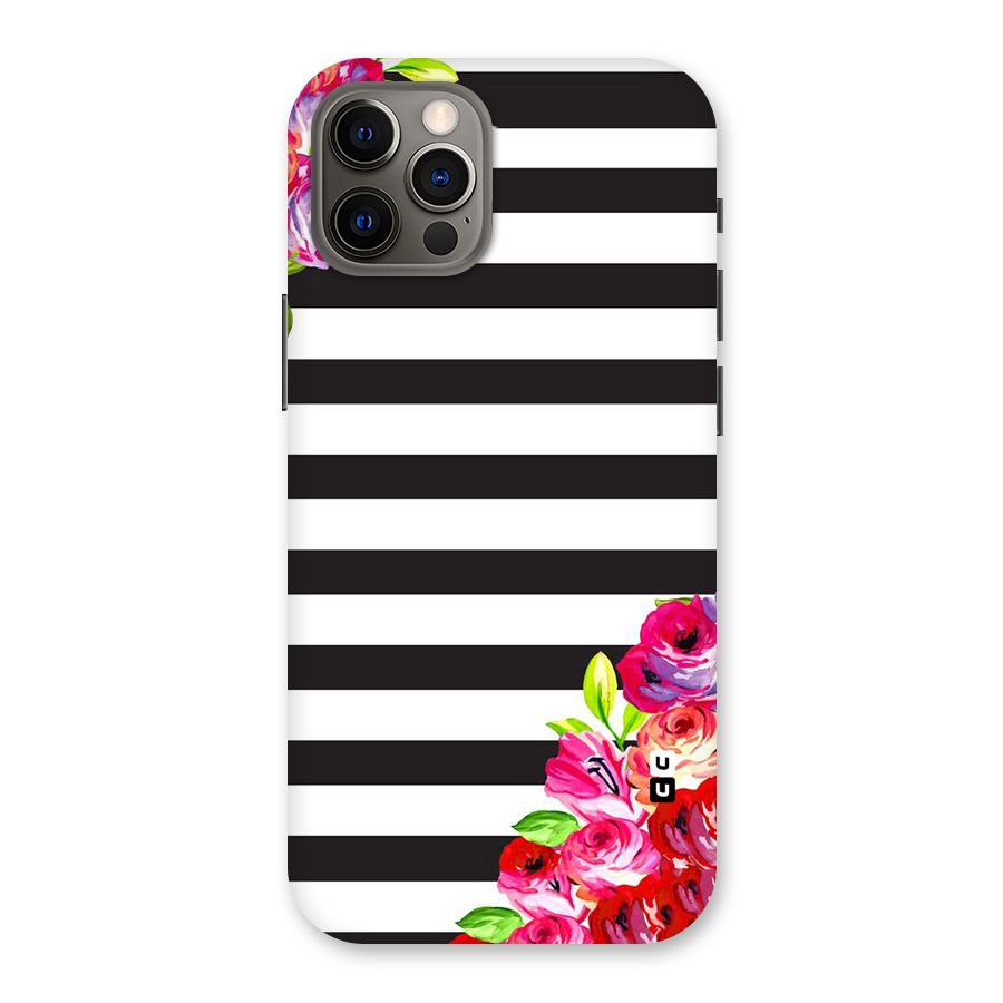 Floral Stripes Back Case for iPhone 12 Pro