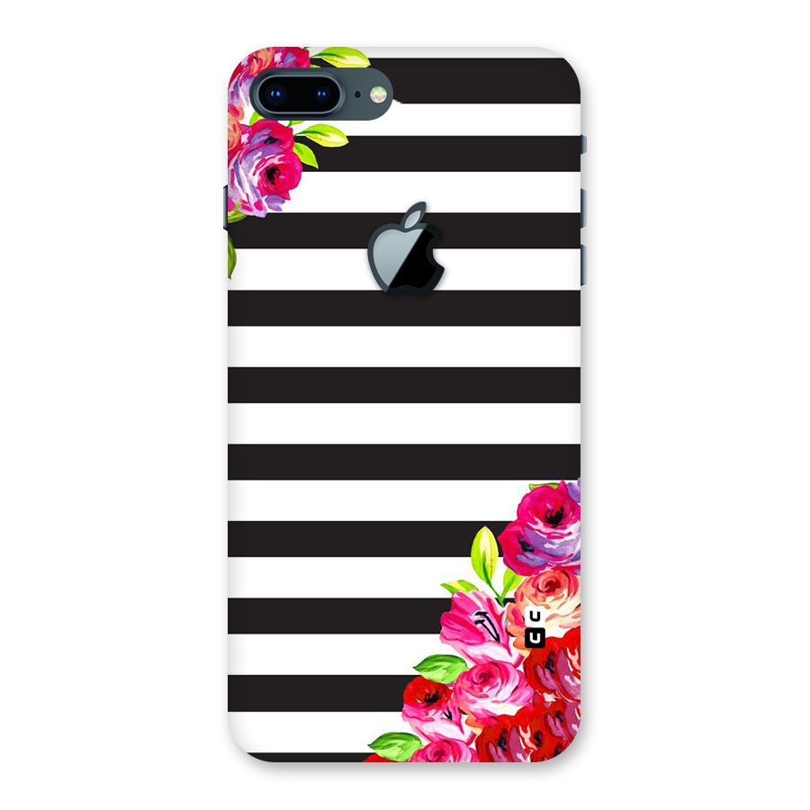 Floral Stripes Back Case for iPhone 7 Plus Apple Cut