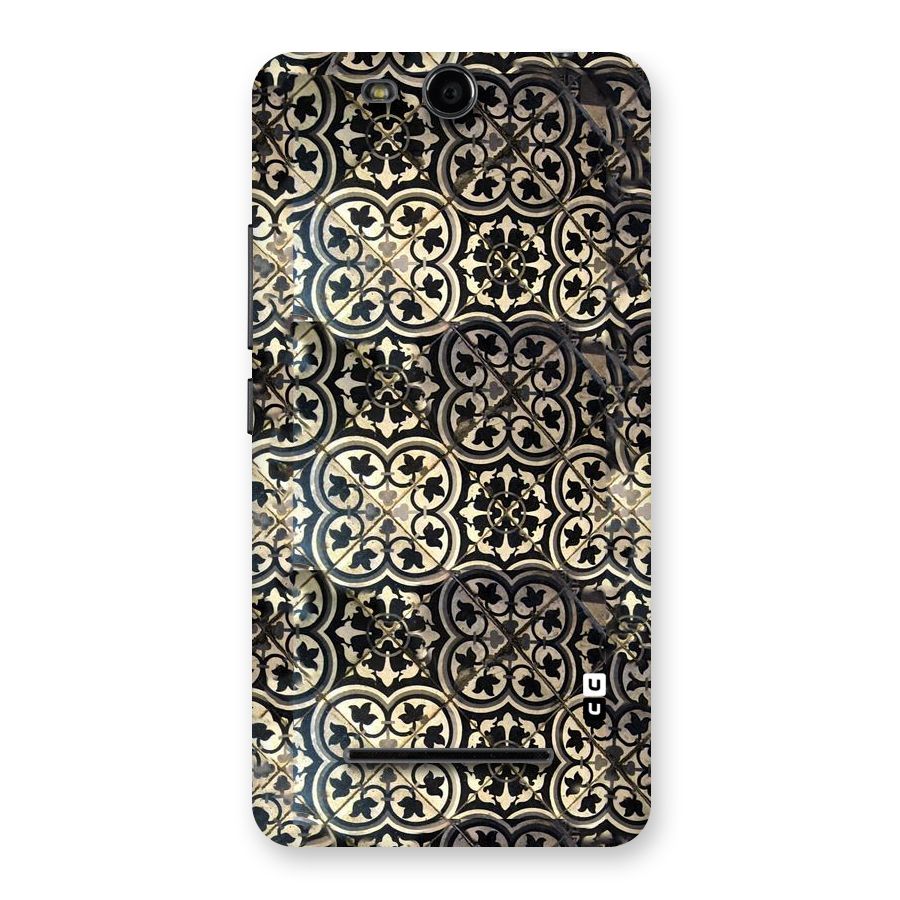Floral Tile Back Case for Micromax Canvas Juice 3 Q392