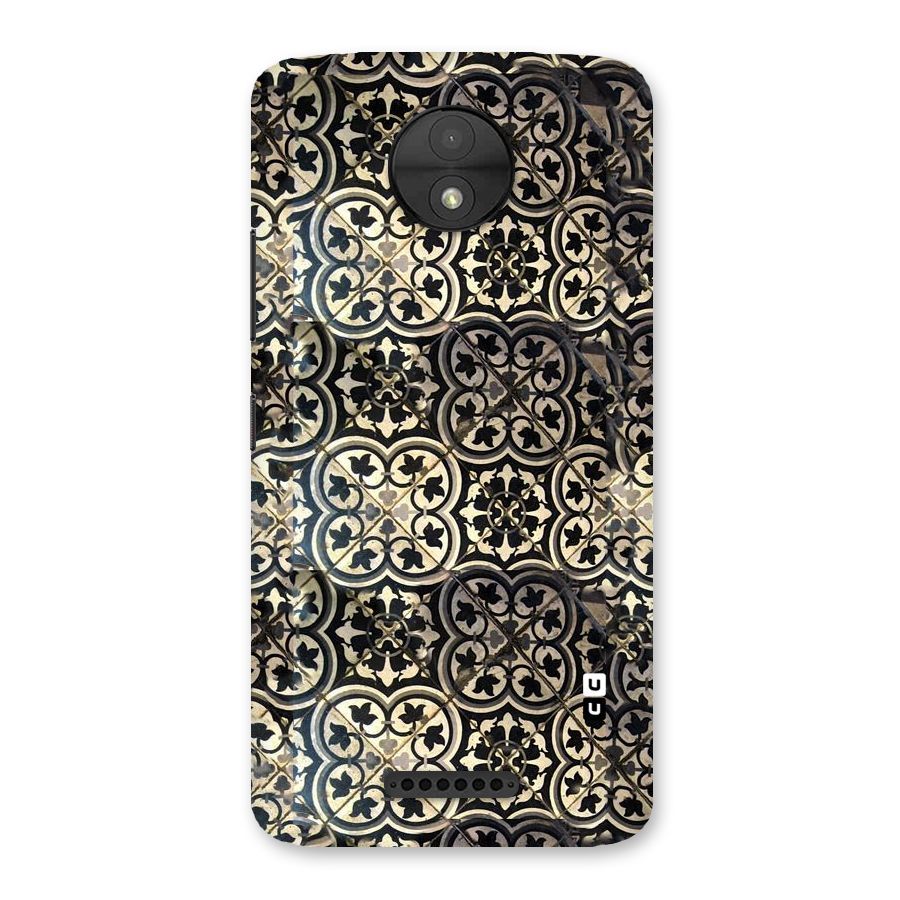 Floral Tile Back Case for Moto C