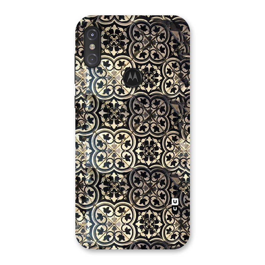 Floral Tile Back Case for Motorola One Power