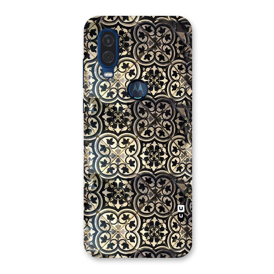 Floral Tile Back Case for Motorola One Vision