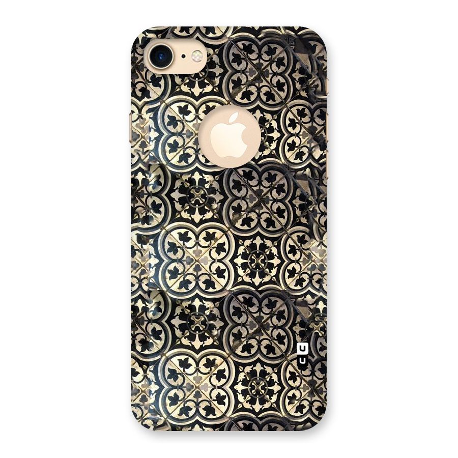 Floral Tile Back Case for iPhone 7 Logo Cut