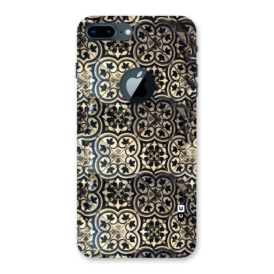 Floral Tile Back Case for iPhone 7 Plus Logo Cut