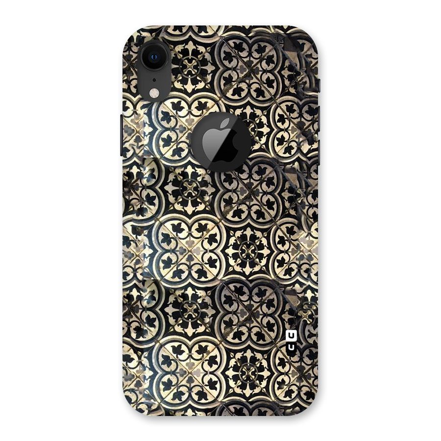Floral Tile Back Case for iPhone XR Logo Cut