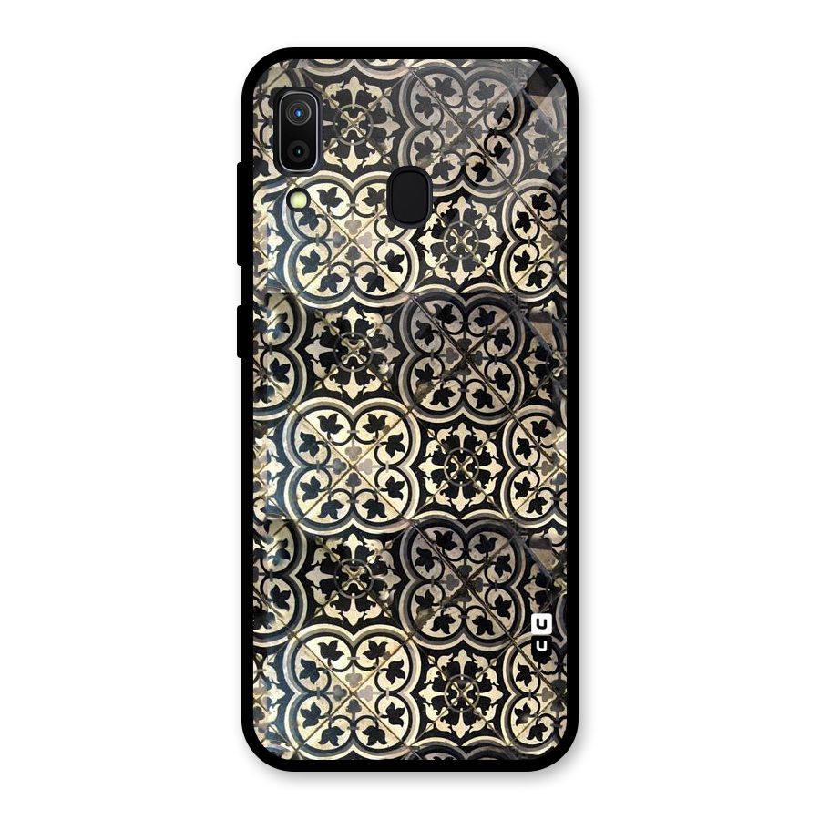 Floral Tile Glass Back Case for Galaxy A30