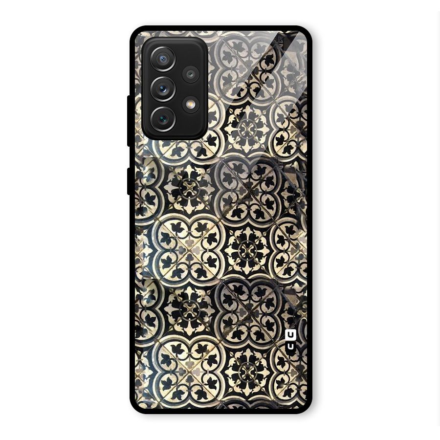 Floral Tile Glass Back Case for Galaxy A72