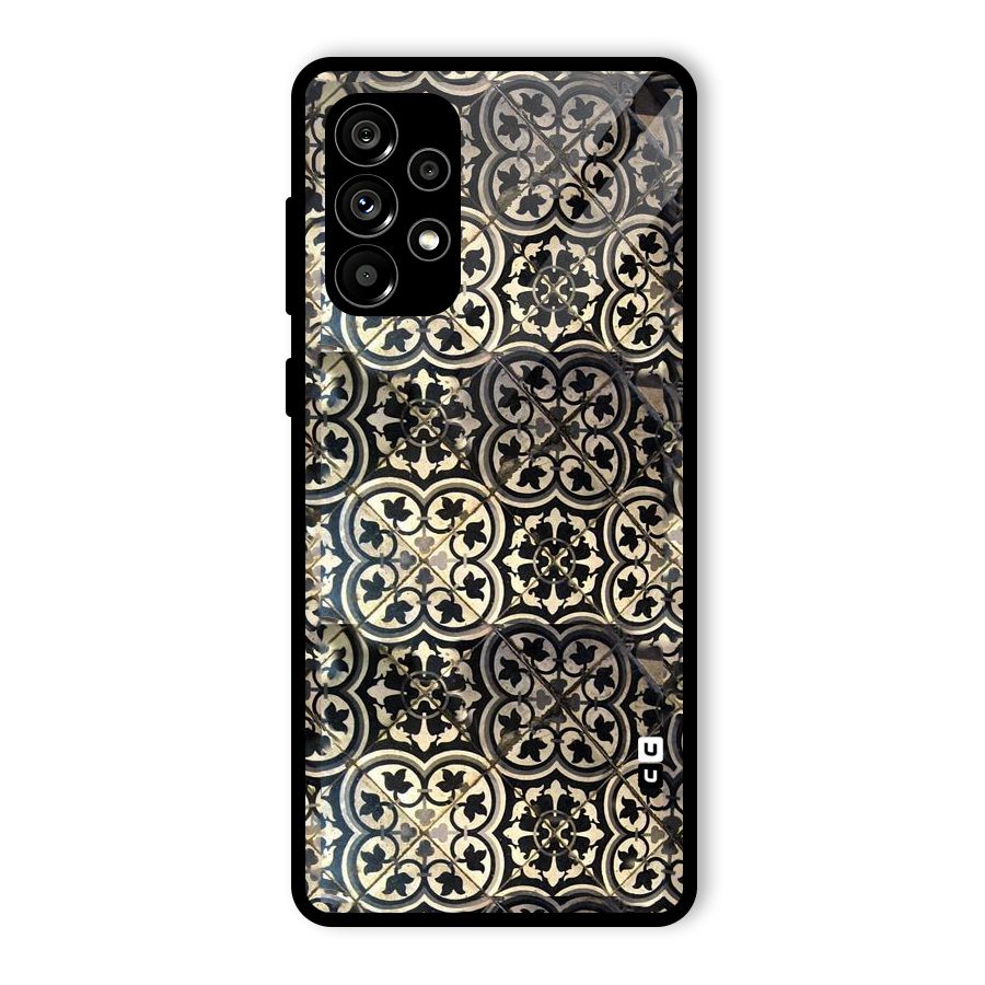 Floral Tile Glass Back Case for Galaxy A73 5G