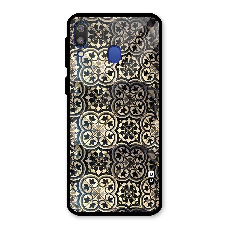 Floral Tile Glass Back Case for Galaxy M20