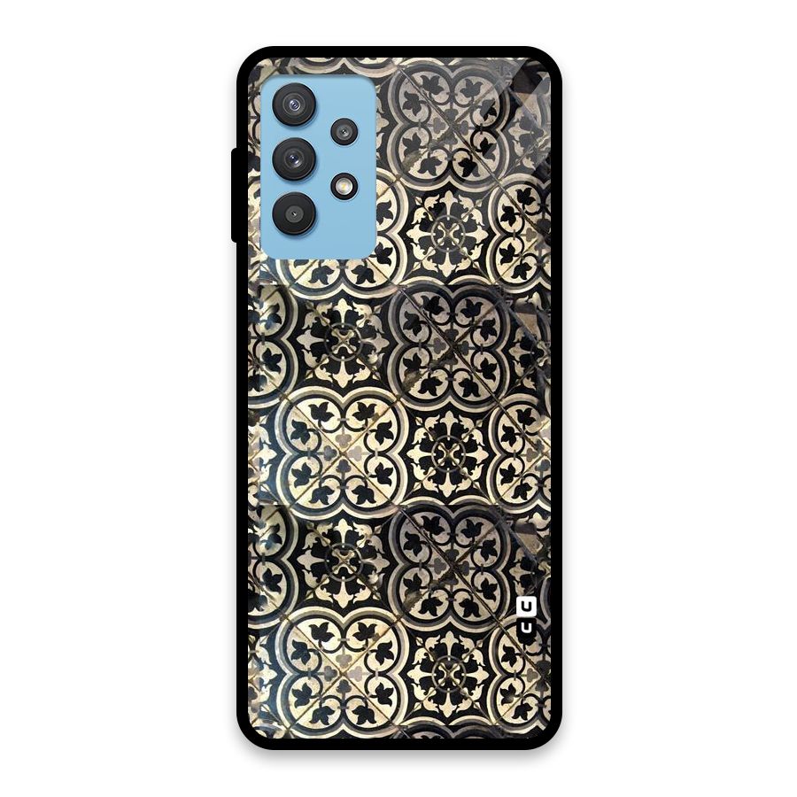 Floral Tile Glass Back Case for Galaxy M32 5G