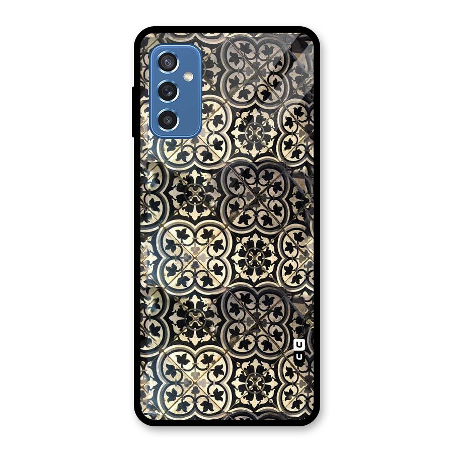 Floral Tile Glass Back Case for Galaxy M52 5G